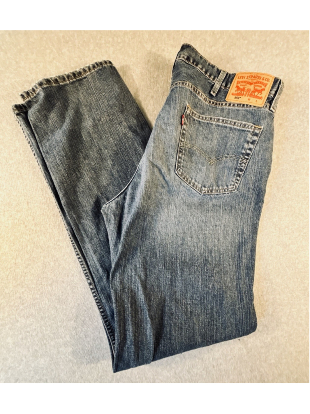 Levi’s 559 Jeans Men’s 42x38 Relaxed Straight Medium Wash Big Tall Denim